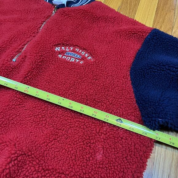 Vintage Disney World Sports Mens 2XL Fleece 1/4 Zip Mickey Mouse Fleece USA Made - Picture 9 of 14